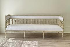 18th Century Gustavian intricately Wood Carved Neoclassical Banquette - 4779945