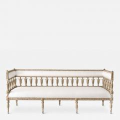 18th Century Gustavian intricately Wood Carved Neoclassical Banquette - 4789835