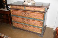 18th Century Hand Painted Polychrome and Parcel Gilt Canterano Commode - 3501155