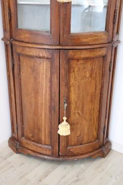 18th Century Italian Antique Corner Cupboard or Corner Cabinet in Poplar Wood - 2206080