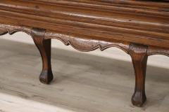 18th Century Italian Antique Louis XV Bench in Solid Walnut Wood - 3962378