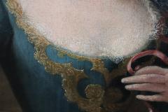 18th Century Italian Antique Oil on Canvas Painting Portrait of a Noble Lady - 2484646