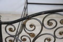 18th Century Italian Antique Wrought Iron Single Bed with Hand Paintings - 3295062