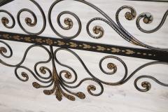 18th Century Italian Antique Wrought Iron Single Bed with Hand Paintings - 3295063