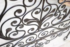 18th Century Italian Antique Wrought Iron Single Bed with Hand Paintings - 3295069