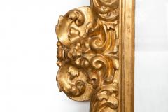 18th Century Italian Baroque Antique Carved Giltwood Wall Mirror - 4502853