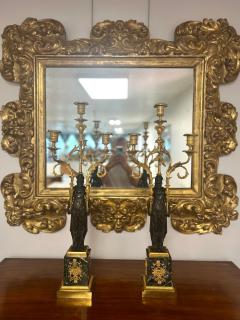 18th Century Italian Baroque Antique Carved Giltwood Wall Mirror - 4502857