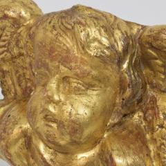 18th Century Italian Baroque Carved Giltwood Angel Head on Wings - 4518410