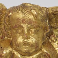 18th Century Italian Baroque Carved Giltwood Angel Head on Wings - 4518414