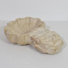18th Century Italian Baroque Hand carved Limestone Holy Water Font or Stoup - 4108935