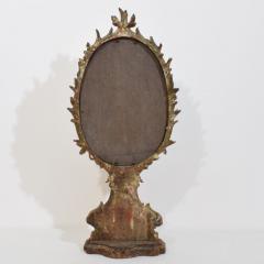 18th Century Italian Carved Giltwood Baroque Standing Mirror - 4108478