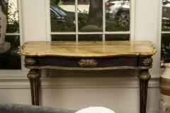18th Century Italian Console Table Ebonized and Parcel Gilt - 3762694