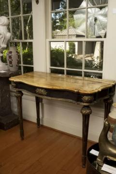 18th Century Italian Console Table Ebonized and Parcel Gilt - 3762697