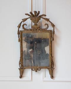 18th Century Italian Giltwood Mirror with Carved Classical Crest - 4473963