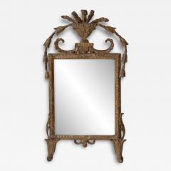 18th Century Italian Giltwood Mirror with Carved Classical Crest - 4475501