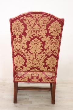 18th Century Italian Louis XIV Solid Walnut Antique Armchair - 3685671