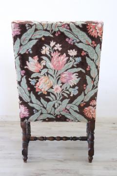 18th Century Italian Louis XIV Solid Walnut Antique Armchair - 4292249