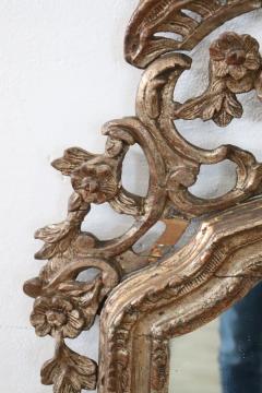 18th Century Italian Louis XVI Carved Wood and Mecca Antique Wall Mirror - 3122161