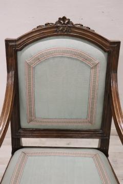 18th Century Italian Louis XVI Solid Walnut Armchair - 3376520