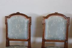 18th Century Italian Louis XVI Solid Walnut Set of Four Antique Chairs - 3376575