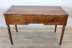 18th Century Italian Louis XVI Solid Walnut Wood Antique Writing Desk - 3376618