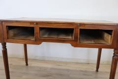 18th Century Italian Louis XVI Solid Walnut Wood Antique Writing Desk - 3376625