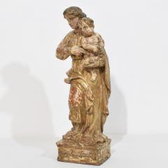 18th Century Italian Neoclassical Carved Wooden Madonna With Child - 4111716