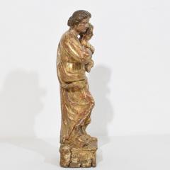 18th Century Italian Neoclassical Carved Wooden Madonna With Child - 4111718