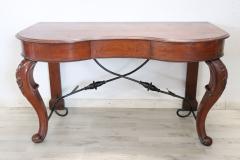 18th Century Italian Solid Oak Wood Antique Console Table - 2763037