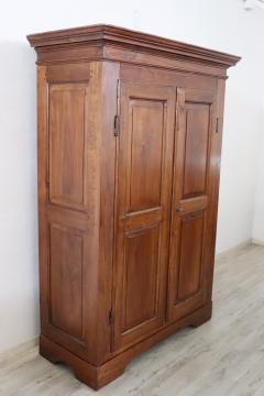 18th Century Italian Solid Poplar Wood Antique Wardrobe Armoire - 2556606