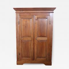 18th Century Italian Solid Poplar Wood Antique Wardrobe Armoire - 2559487