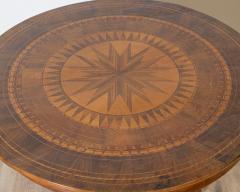 18th Century Italian Sorrento Center Table with Inlaid Starburst Top - 4205600