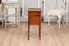 18th Century Italian Walnut Bedside Table with Single Drawer and Tambour Door - 3592556
