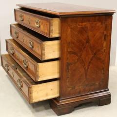 18th Century Italian Walnut Commode with Four Drawers and Ornate Hardware - 3574131