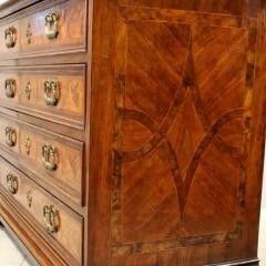 18th Century Italian Walnut Commode with Four Drawers and Ornate Hardware - 3574163