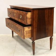18th Century Italian Walnut Two Drawer Commode with Tapered Legs - 3577182