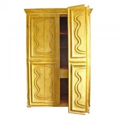 18th Century Italian Yellow Cabinet with Folding Doors - 4399268