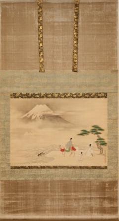 18th Century Japanese Scroll Scene from the Tales of Ise - 4124469