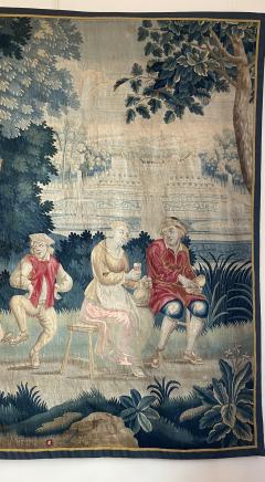 18th Century Lille Tapestry In Wool And Silk After Teniers - 4096108