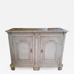 18th Century Louis XIV Painted Buffet with Faux Marble Top - 782578