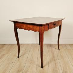 18th Century Louis XV Cherry Side Table with Drawer - 4719626
