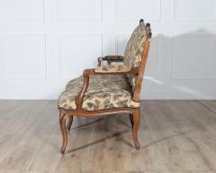 18th Century Louis XV Period Walnut Sofa with Floral Carvings and Tapestry Uphol - 4246328