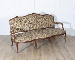18th Century Louis XV Period Walnut Sofa with Floral Carvings and Tapestry Uphol - 4246343