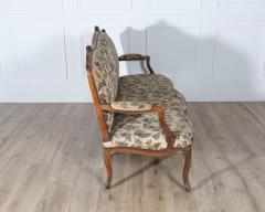 18th Century Louis XV Period Walnut Sofa with Floral Carvings and Tapestry Uphol - 4246384