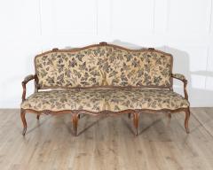 18th Century Louis XV Period Walnut Sofa with Floral Carvings and Tapestry Uphol - 4246387