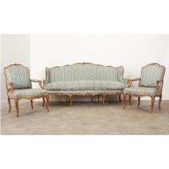 18th Century Louis XV Style Gilt Upholstered Parlor Set - 3314098
