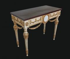 18th Century Louis XVI Polychrome and Gilded Faux Marble Top Consoles - 3656330