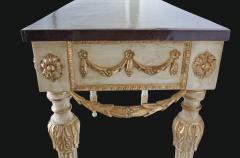 18th Century Louis XVI Polychrome and Gilded Faux Marble Top Consoles - 3656331