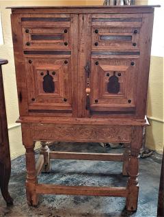 18th Century Mexican Texas Bargueno Style Chest on Stand Important - 1659834