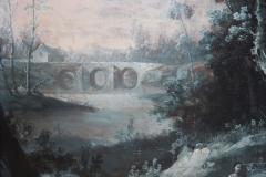 18th Century Monochrome Oil Paintings on Canvas Large Antique Landscapes two - 2769058